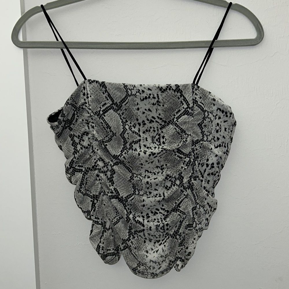 Popular 21, size large kids, snake skin print, going out tank top
